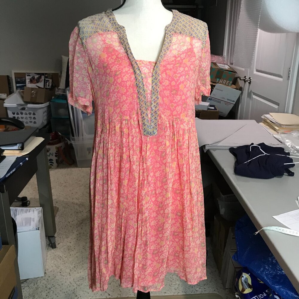 Women's Anthropologie Maeve 2 piece Peachie Dress Size 4